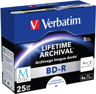 Media VERBATIM M-DISC BD-R SL 25GB 4x INKJET PRINTABLE spindle 5pck - Média