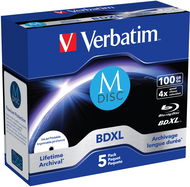 VERBATIM M-DISC BD-R XL 100GB, 4x, printable, jewel case 5 ks - Média