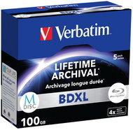 VERBATIM M-DISC BD-R XL 100GB, 4x, jewel case 5 pcs - Media