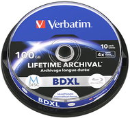 VERBATIM M-DISC BD-R XL 100GB, 4x, printable, spindle 10 pcs - Media