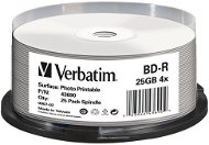 Verbatim BD-R 25GB Printable 4x, 25ks cakebox - Médium