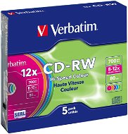 Verbatim CD-RW 8x COLOURS SLIM 5 Stück in einer Box - Medien