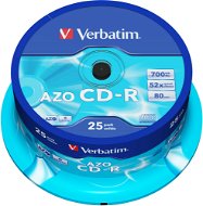 Médium VERBATIM CD-R 80 52x CRYST. spindl 25pck/BAL - Média