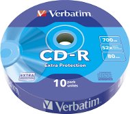 VERBATIM CD-R 80 52× WRAP EXTRA PROTECTION 10pck/BAL - Médium