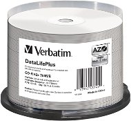 VERBATIM CD-R DataLifePlus 700MB, 52x, white printable, spindle 50 ks - Média