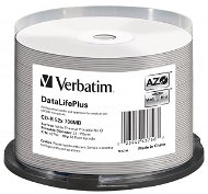 VERBATIM CD-R DataLifePlus 700 MB, 52×, white thermal printable, spindle 50 ks - Médium