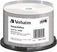VERBATIM DataLifePlus CD-R 700MB, 52x, Shiny Thermal Printable, Spindle 50pcs - Media