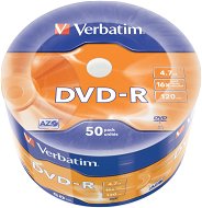 Media VERBATIM DVD-R AZO 4.7GB, 16x, Wrap 50 pcs - Média