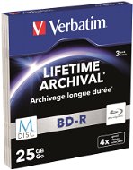 VERBATIM M-DISC BD-R SL 25 GB, 4x Slim Case 3 Stück - Medien