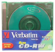 Verbatim CD-RW MINI 8cm 2-4x 5ks SLIM krabička - Médium