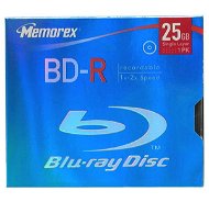 BD-R Blu-ray médium MEMOREX 25GB, 1-2x speed, balení v krabičce - -
