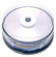 DVD-R médium MEMOREX 4.7GB 8x speed, balení 25 kusů cakebox - -