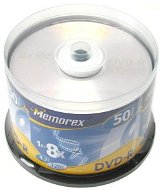 DVD-R médium MEMOREX 4.7GB 8x speed, balení 50 kusů cakebox - -