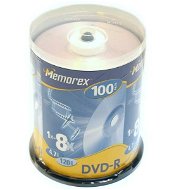 DVD-R médium MEMOREX 4.7GB 8x speed, balení 100 kusů cakebox - -