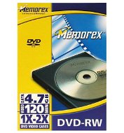 DVD-RW médium MEMOREX 4.7GB 2x speed, balení v DVD krabičce - -