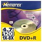 DVD+R médium MEMOREX 4.7GB 8x speed, balení v krabičce - -