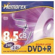 DVD+R Dual Layer médium MEMOREX 8.5GB 2.4x speed, balení v krabičce - -