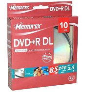 DVD+R Dual Layer médium MEMOREX 8.5GB 2.4x speed, balení 10 kusů cakebox - -