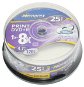 DVD+R médium MEMOREX Printable 4.7GB 8x speed, balení 25 kusů cakebox - -