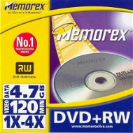 DVD+RW médium MEMOREX 4.7GB 4x speed, balení v krabičce - -