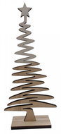 GOBA Vánoční dekorace - dřevěný stromek, s hvězdou, 19 cm - Christmas Decoration