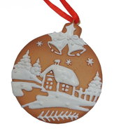 GOBA Vánoční dekorace - závěsný perníček, 7,5 cm - Christmas Decoration