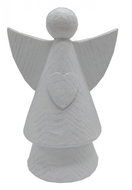 GOBA Vánoční dekorace - keramický anděl, bílý, 21,5 cm - Vánoční dekorace