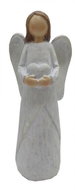 GOBA Christmas decoration - ceramic angel white, with heart, 25 cm - Christmas Decoration
