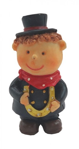GOBA Vánoční dekorace - kominíček pro štěstí s podkovou, 9 cm - Christmas Decoration - Main image