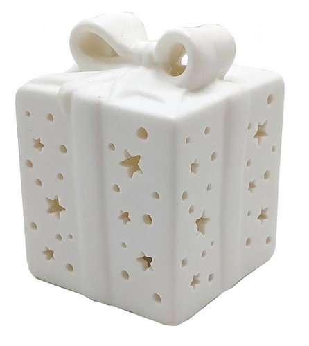 GOBA Vánoční dekorace - porcelánový LED dárek, 8 cm - Christmas Decoration - Main image