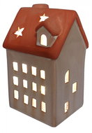 GOBA Vánoční dekorace - keramický LED domek, 12 cm - Christmas Decoration