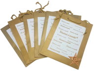 GOBA Vánoční taška Zlaté písmo, velikost M, balení 6 ks - Dárková taška