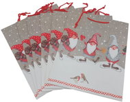 GOBA Christmas bag Skating Elves, size M, pack of 6 - Gift Bag