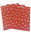 Snowflakes red - pack of 3