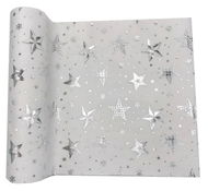 Goba Samt-Läufer mit Sternen, weiß 28 cm × 3 m - Läufer