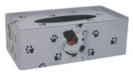 Jack Russell tin tissue box - Tissue Box