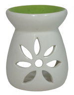 Ceramic aroma lamp green and white Flower - Aroma Lamp