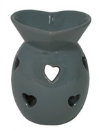 Aroma lamp hearts ceramic grey - Aroma Lamp