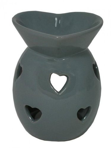 Aroma lamp hearts ceramic grey - Aroma Lamp - Main image