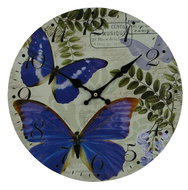 Goba hodiny Modrý motýl - Wall Clock