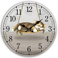 Goba hodiny Kotě na houpačce - Wall Clock