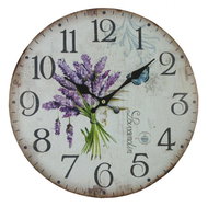 Mushroom clock Lavender flower - Wall Clock