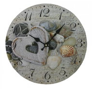 Goba clock Heart on the beach - Wall Clock