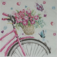 Pink bike - Paper Napkins
