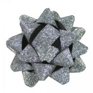 Rosetka Glitter 5 cm stříbrná 5 ks - Gift Bow