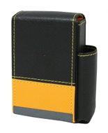 Goba Black-yellow leather cigarette case - Case for Personal Items