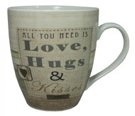 GOBA Hrnek Love, Hugs and Kisses 0,6 l - Hrnek