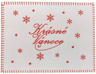 Goba Felt placemats Beautiful Christmas white flakes, 40 × 30 cm, 4 pcs - Placemat