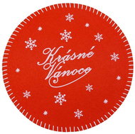 Goba Felt Placemats Beautiful Christmas red diameter 30 cm, 4 pcs - Placemat