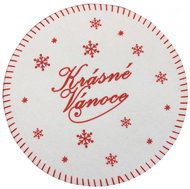 Goba Felt Placemats Beautiful Christmas white diameter 30 cm, 4 pcs - Placemat